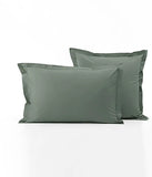 Taie d'oreiller Sylvie Thiriez - percale vert alligator