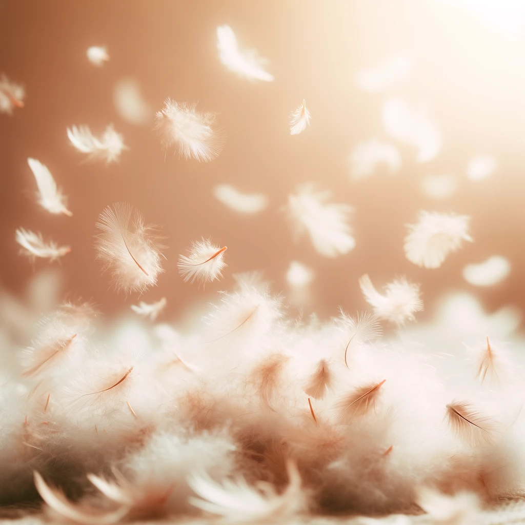 Plumes et duvet pour le garnissage d’une couette