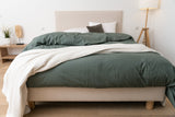 Drap housse Sylvie Thiriez - percale vert alligator